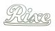 Aufkleber "Rixe" Wasserabziehbild silber grau klein