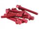 Kit visserie de couvercle de variation Peugeot scooter, aluminium, rouge anodisé