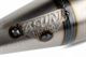 Pot Yasuni Scooter R silencieux noir brossé Peugeot vertical