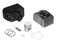 Zylinderkit Polini, 43mm Guss, mit CNC Zylinderkopf Piaggio Ciao/Si, 12mm Kolbenbolzen