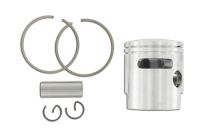 Piston complet Athena/Eurocilindro alu 43mm axe 12, vélomoteurs Piaggio Ciao