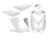Kit carosserie TNT 6pcs, scooter Yamaha Aerox / MBK Nitro, blanc