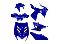 Kit carrosserie bleu métalisé 8 pièces, scooter MBK Nitro/Yamaha Aerox 50-100cc