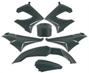 Kit carrosserie 7pcs, moto 50cc Derbi Senda DRD/XTREM 2003, noir