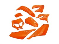 Kit carrosserie/plastiques 8pcs Derbi Senda, orange