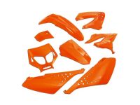 Kit carrosserie/plastiques 8pcs Derbi Senda, orange Kit carrosserie/plastiques 8pcs Derbi Senda, orange