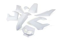 Kit carrosserie/plastiques 8pce Derbi Senda R, X-Race / SM X-Treme, blanc Kit carrosserie/plastiques 8pce Derbi Senda R, X-Race / SM X-Treme, blanc