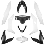 Kit carrosserie noir/blanc brillant (10pcs), scooter Honda PCX 125, 2014-2017