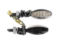 Clignotants TNT alu LED's, noirs, homologué CE Clignotants TNT alu LED's, noirs, homologué CE