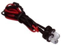 Paire de LED's BLEUE, 5mm (2pcs), prêtes à monter Paire de LED's BLEUE, 5mm (2pcs), prêtes à monter