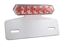 Phare arrière à Led blanc-rouge avec support de plaque Phare arrière à Led blanc-rouge avec support de plaque