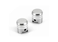 Bouchons de valve Piston, (la paire), chrome Bouchons de valve Piston, (la paire), chrome