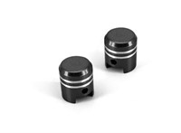 Bouchons de valve Piston, (la paire), noir