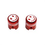 Bouchons de valve (2pce) Smile, rouge Bouchons de valve (2pce) Smile, rouge