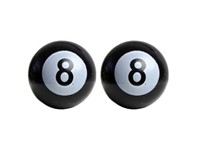 Bouchons de valve boule de billard "8" noir (2 pcs) Bouchons de valve boule de billard "8" noir (2 pcs)