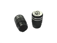 Bouchons de valve Piston éloxés noir (2pcs)