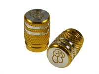 Bouchons de valve "Piston" éloxés or (2pcs) Bouchons de valve "Piston" éloxés or (2pcs)