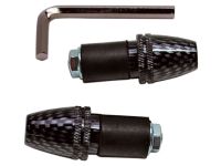 Embouts de guidon Replay, look carbone Embouts de guidon Replay, look carbone