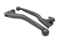 Paire de levier embrayage/frein TNT look carbone, moto 50cc Derbi Senda DRD/Peugeot XR6 Paire de levier embrayage/frein TNT look carbone, moto 50cc Derbi Senda DRD/Peugeot XR6