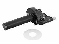 Poignée de gaz VOCA CNC tirage rapide 90° 50mm, alu noir Poignée de gaz VOCA CNC tirage rapide 90° 50mm, alu noir