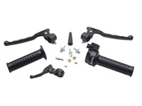 Set de poignées de gaz et leviers Domino tirage standart, noirs (petite version)