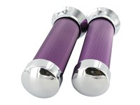 Lenkergriffe Alu gerillt, violett-eloxiert Lenkergriffe Alu gerillt, violett-eloxiert