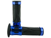 Poignées PROGRIP 728,  NOIR / BLEU ANODISE, universel 22-24mm