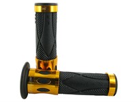 Poignées PROGRIP 728, NOIR / JAUNE ANODISE, universel 22-24mm Poignées PROGRIP 728, NOIR / JAUNE ANODISE, universel 22-24mm
