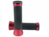 Lenkergriffe STR8 CNC, schwarz / rot Lenkergriffe STR8 CNC, schwarz / rot