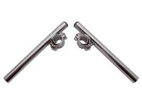 Paire de guidon bracelet acier chromé, universels fourche 32-35mm Paire de guidon bracelet acier chromé, universels fourche 32-35mm