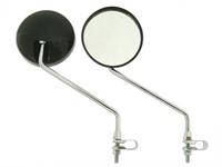 Rückspiegel Mofa chrom/schwarz (2 Stück)