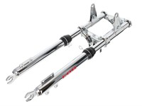 Fourche télescopique EBR avec support pour frein à disque, chromée Fourche télescopique EBR avec support pour frein à disque, chromée