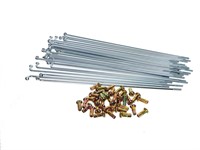 Rayons de roue avec têtes (AV+AR), acier zingué, Taille : 2.9x190mm (36 pcs) Rayons de roue avec têtes (AV+AR), acier zingué, Taille : 2.9x190mm (36 pcs)