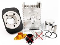 Zylinder-Kit Pinasco "EVOTEN Big Bore" 75cc, 46x43mm inkl. Zylinderkopf, axe 12mm