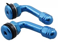 Bouchons de valve alu bleu anodisés