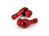 Valve tubeless coudée 90° alu rouge (2 pcs)