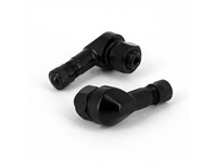 Valve tubeless coudée 90° alu noir (2 pcs)