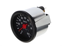 Tacho 100 km/h - Ø60mm (schwarzes Ziffernblatt) mit Beleuchtung Tacho 100 km/h - Ø60mm (schwarzes Ziffernblatt) mit Beleuchtung