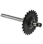 Axe de pédalier 215mm 24 dents, vélomoteurs Peugeot 103