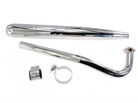 Pot d'échappement 28mm chrome, vélomoteurs Sachs 503 AB Pot d'échappement 28mm chrome, vélomoteurs Sachs 503 AB