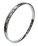 Jante nue 2 x 19" acier, pour roue à rayons (28 trous) Solex Jante nue 2 x 19" acier, pour roue à rayons (28 trous) Solex