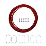 Set de cables et gaines rouge cyclos/boguets