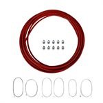 Set de cables et gaines rouge cyclos/boguets Set de cables et gaines rouge cyclos/boguets