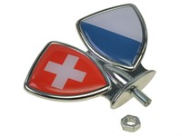Emblème de garde boue, drapeaux Suisse/canton Zürich