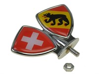Emblème de garde boue, drapeaux Suisse/canton Berne
