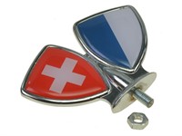Emblème de garde boue, drapeaux Suisse/canton Lucerne