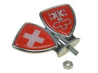 Emblème de garde boue, drapeaux Suisse/canton Nidwald Emblème de garde boue, drapeaux Suisse/canton Nidwald
