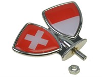 Emblème de garde boue, drapeaux Suisse/canton Soleure