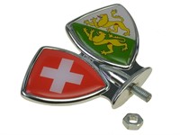 Emblème de garde boue, drapeaux Suisse/canton Thurgovie