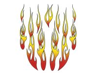 Autocollant de casque flamme (20x24cm) Autocollant de casque flamme (20x24cm)